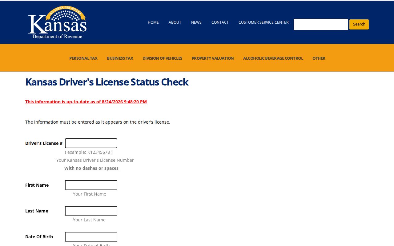 Stanton County traffic ticket Kansas license status route
